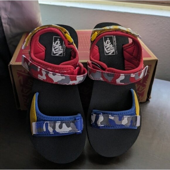 Vans Shoes Toddler 3K New Tri-Lock Primary Camo Sandals VNOA54FJ9GB1 112025 - Picture 6 of 11